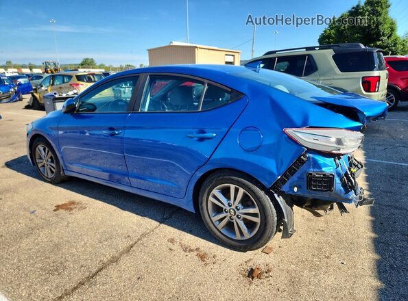KMHD84LFXJU658318 2018 HYUNDAI ELANTRA Blue უკანა მარცხენა