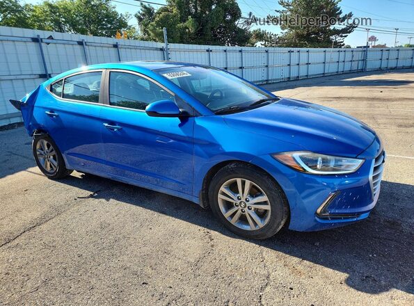 KMHD84LFXJU658318 2018 HYUNDAI ELANTRA Blue წინა მარჯვენა