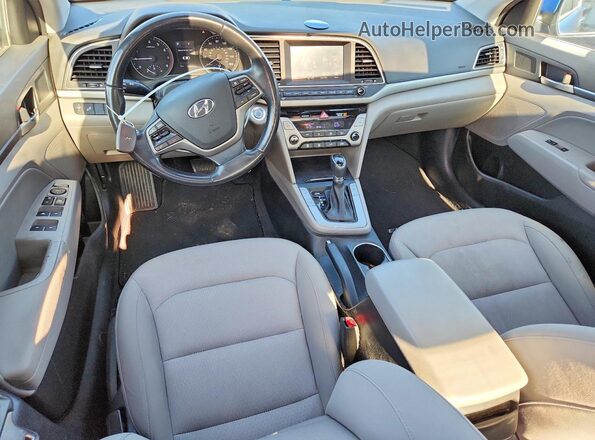 KMHD84LFXJU658318 2018 HYUNDAI ELANTRA Blue წინა პანელის ხედი
