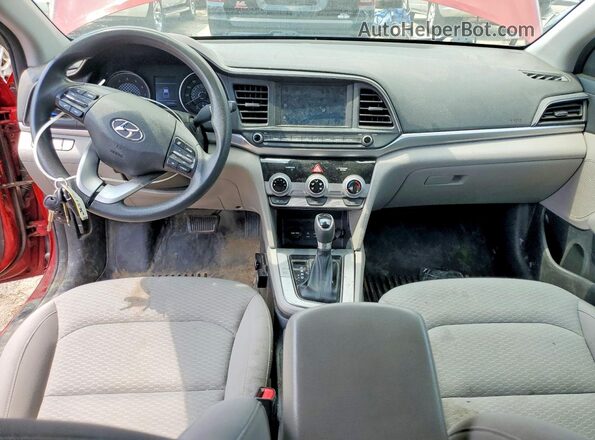 KMHD84LFXKU736811 2019 HYUNDAI ELANTRA Red Dashboard view