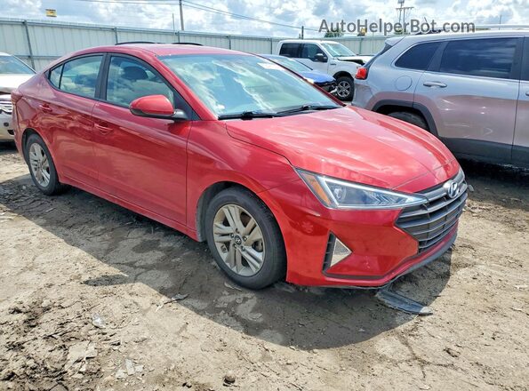 KMHD84LFXKU736811 2019 HYUNDAI ELANTRA Red Front right