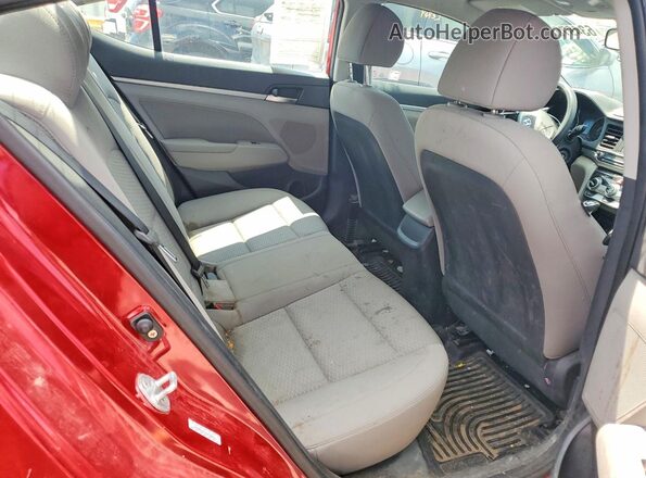 KMHD84LFXKU736811 2019 HYUNDAI ELANTRA Red Rear seats view