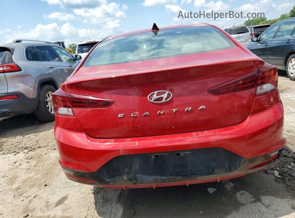KMHD84LFXKU736811 2019 HYUNDAI ELANTRA Red Rear view