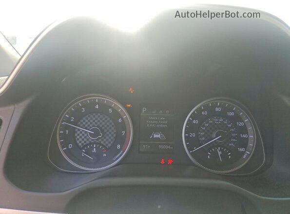 KMHD84LFXKU737392 2019 HYUNDAI ELANTRA Серебряный Вид щитка приборов
