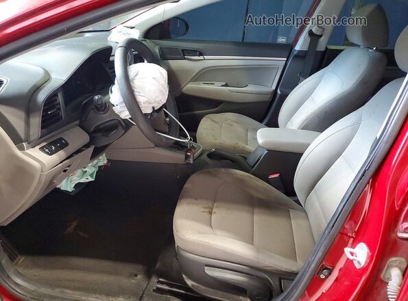 KMHD84LFXKU767993 2019 HYUNDAI ELANTRA Красный Вид салона спереди