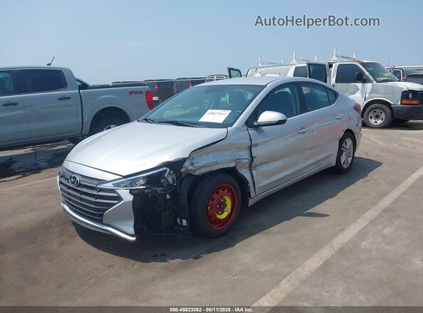 KMHD84LFXKU768979 2019 HYUNDAI ELANTRA Silver Առջևի ձախ երեք քառորդ տեսարան