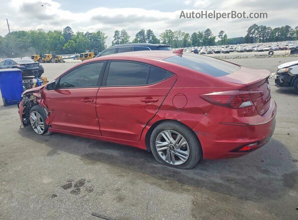 KMHD84LFXKU780498 2019 HYUNDAI ELANTRA Red უკანა მარცხენა