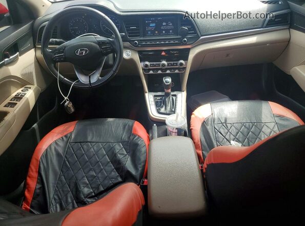 KMHD84LFXKU780498 2019 HYUNDAI ELANTRA Red წინა პანელის ხედი