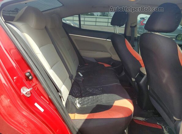 KMHD84LFXKU780498 2019 HYUNDAI ELANTRA Red უკანა სავარძლების ხედი