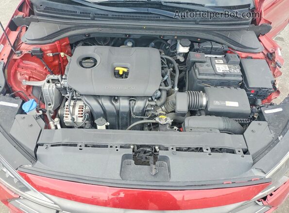 KMHD84LFXKU780498 2019 HYUNDAI ELANTRA Red უკანა სალონის ხედი