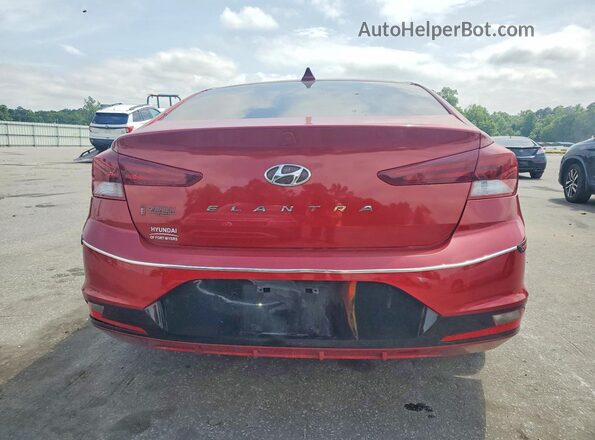KMHD84LFXKU780498 2019 HYUNDAI ELANTRA Red უკანა ხედი