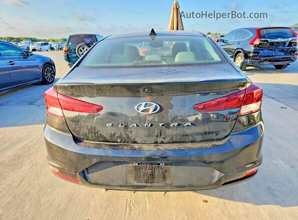 KMHD84LFXKU784129 2019 HYUNDAI ELANTRA Black Հետևի տեսք