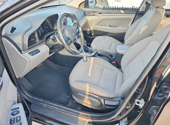 KMHD84LFXKU784129 2019 HYUNDAI ELANTRA Black Սալոնի դիմացի տեսք