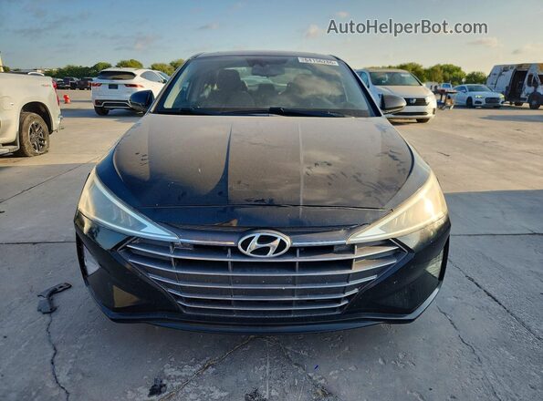 KMHD84LFXKU784129 2019 HYUNDAI ELANTRA Black Դիմացի տեսք