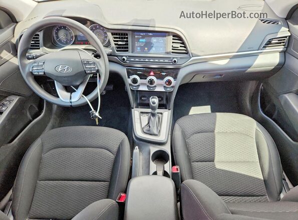 KMHD84LFXKU784146 2019 HYUNDAI ELANTRA Gray Առջևի վահանակի տեսք