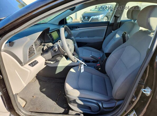 KMHD84LFXKU863834 2019 HYUNDAI ELANTRA Black Widok wnętrza z przodu