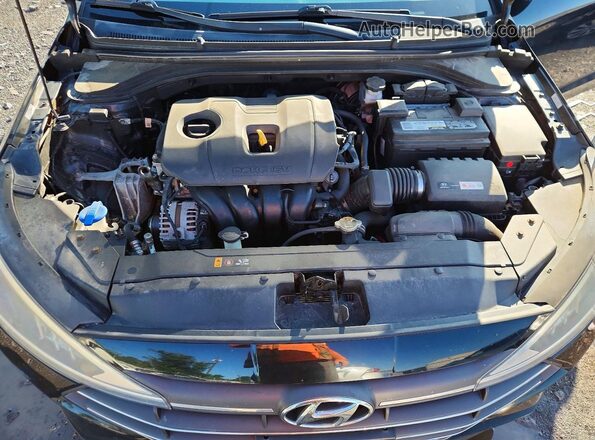KMHD84LFXKU863834 2019 HYUNDAI ELANTRA Black Widok wnętrza z tyłu