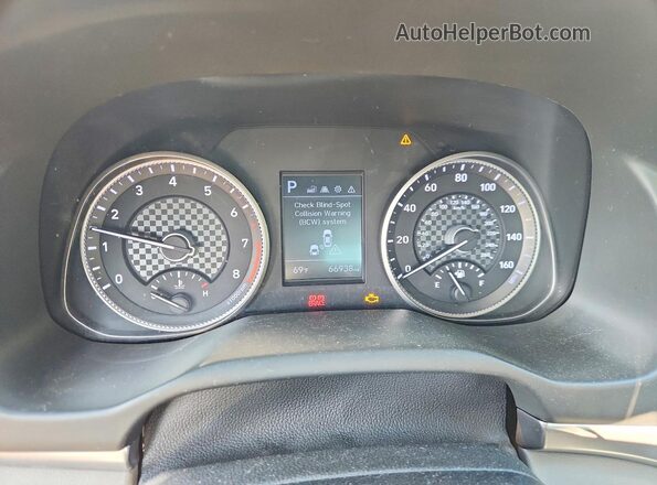 KMHD84LFXKU863834 2019 HYUNDAI ELANTRA Black Widok zestawu wskaźników