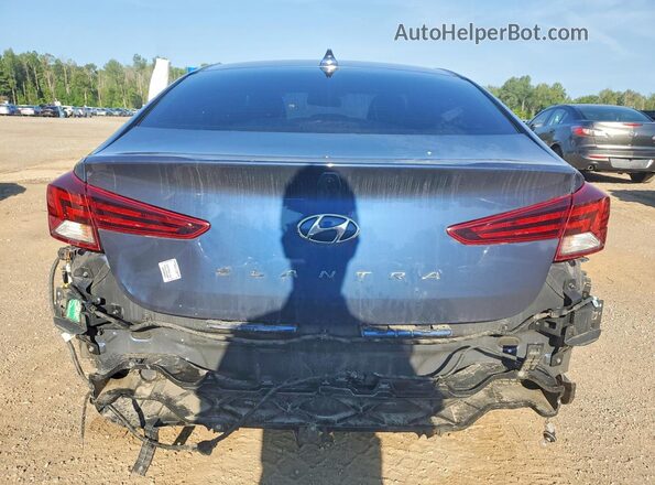 KMHD84LFXKU889740 2019 HYUNDAI ELANTRA Blue უკანა ხედი