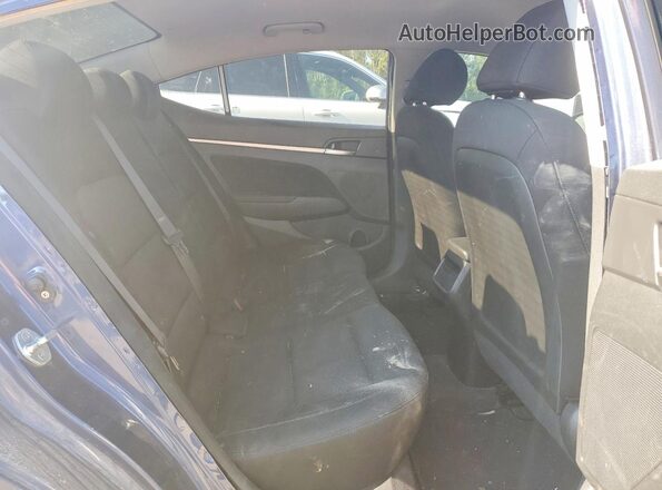KMHD84LFXKU889740 2019 HYUNDAI ELANTRA Blue უკანა სავარძლების ხედი