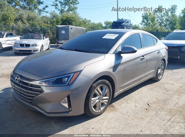 KMHD84LFXLU008925 2020 HYUNDAI ELANTRA Gray წინა მარცხენა ხედი სამი მეოთხედიდან