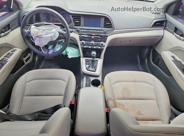 KMHD84LFXLU022310 2020 HYUNDAI ELANTRA Красный Вид панели приборов