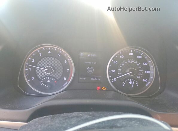 KMHD84LFXLU081602 2020 HYUNDAI ELANTRA Silver Instrument cluster view
