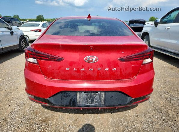 KMHD84LFXLU909504 2020 HYUNDAI ELANTRA Red Vista trasera