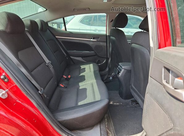 KMHD84LFXLU909504 2020 HYUNDAI ELANTRA Red Vista de los asientos traseros