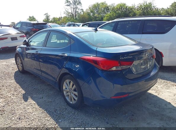 KMHDH4AE0GU522458 2016 HYUNDAI ELANTRA Blue Tył lewy