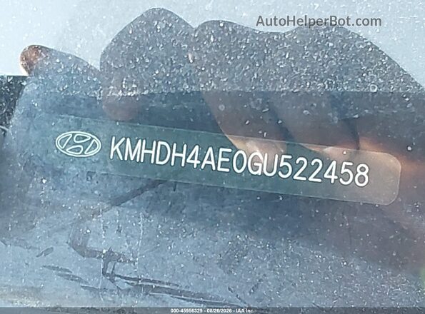 KMHDH4AE0GU522458 2016 HYUNDAI ELANTRA Blue Widok komory silnika