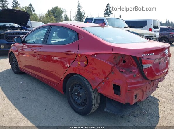 KMHDH4AE0GU526025 2016 HYUNDAI ELANTRA Red Հետևի ձախ