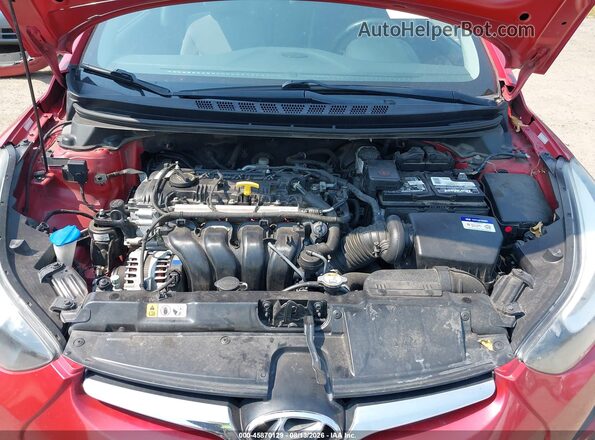 KMHDH4AE0GU526025 2016 HYUNDAI ELANTRA Red Հետևի տեսք