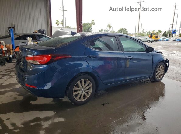 KMHDH4AE0GU542516 2016 HYUNDAI ELANTRA Синий Задняя правая четверть