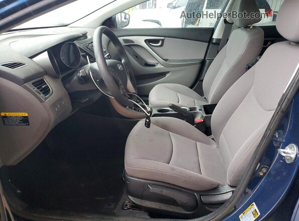 KMHDH4AE0GU542516 2016 HYUNDAI ELANTRA Синий Вид салона спереди