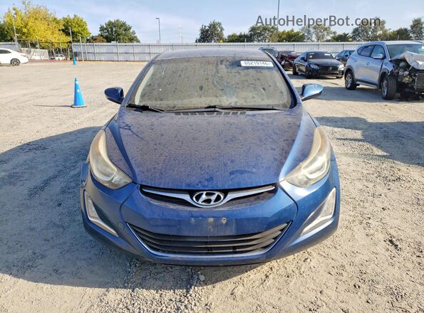 KMHDH4AE0GU542659 2016 HYUNDAI ELANTRA Blue Widok z przodu