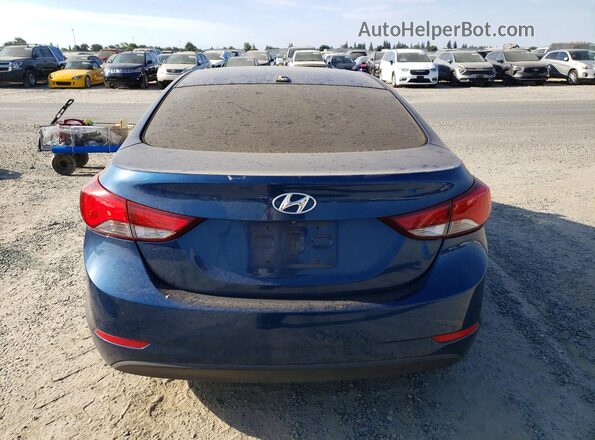 KMHDH4AE0GU542659 2016 HYUNDAI ELANTRA Blue Widok z tyłu