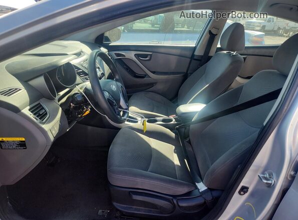 KMHDH4AE0GU575855 2016 HYUNDAI ELANTRA Silver Widok wnętrza z przodu