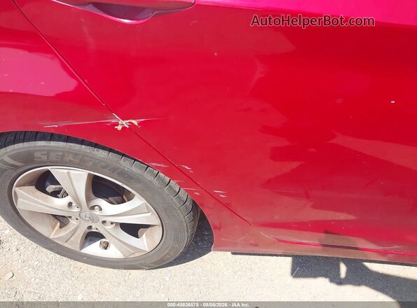 KMHDH4AE0GU592266 2016 HYUNDAI ELANTRA Red Widok wnętrza z tyłu