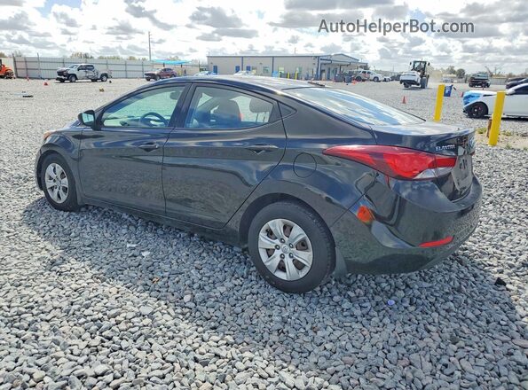 KMHDH4AE0GU600298 2016 HYUNDAI ELANTRA Black უკანა მარცხენა