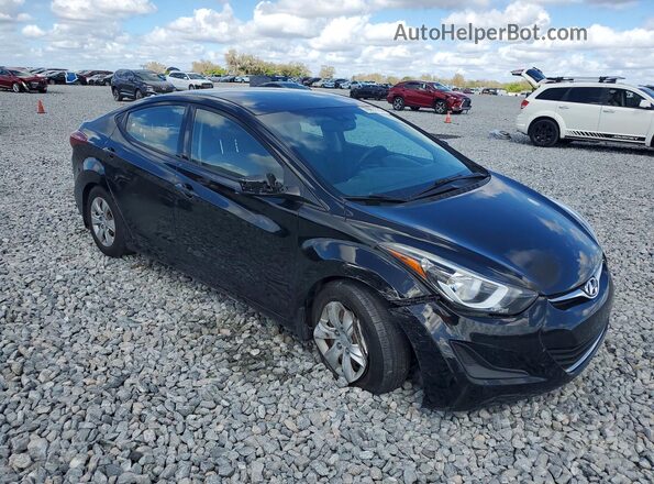 KMHDH4AE0GU600298 2016 HYUNDAI ELANTRA Black წინა მარჯვენა