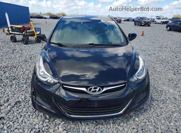 KMHDH4AE0GU600298 2016 HYUNDAI ELANTRA Black წინა ხედი
