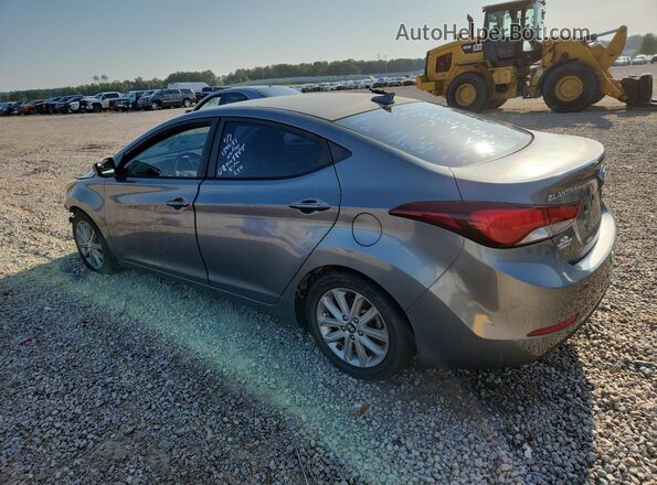 KMHDH4AE0GU623855 2016 HYUNDAI ELANTRA Gray Rear left