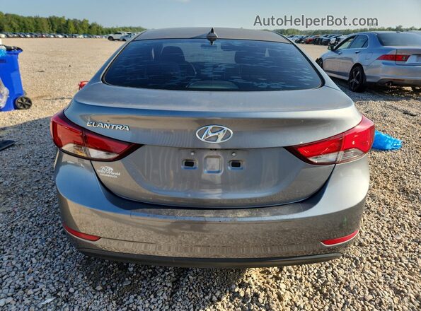 KMHDH4AE0GU623855 2016 HYUNDAI ELANTRA Gray Rear view
