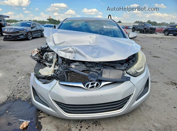 KMHDH4AE1GU475182 2016 HYUNDAI ELANTRA Silver Front view