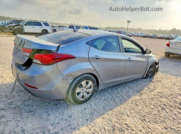 KMHDH4AE1GU478356 2016 HYUNDAI ELANTRA Серый Задняя правая четверть