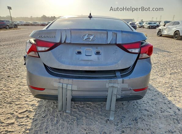 KMHDH4AE1GU478356 2016 HYUNDAI ELANTRA Серый Вид сзади