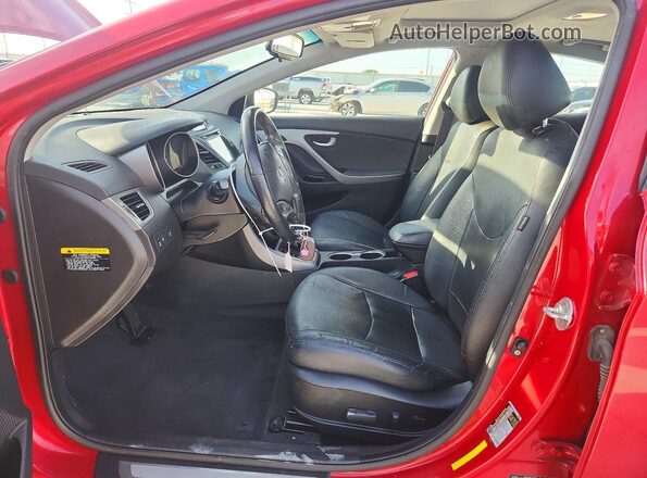 KMHDH4AE1GU511730 2016 HYUNDAI ELANTRA Red Widok wnętrza z przodu