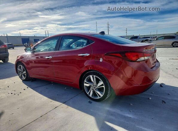 KMHDH4AE1GU511730 2016 HYUNDAI ELANTRA Red Tył lewy