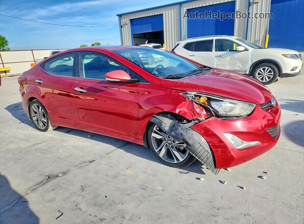 KMHDH4AE1GU511730 2016 HYUNDAI ELANTRA Red Przód prawy